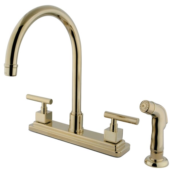 KS8792CQL Claremont Centerset Kitchen Faucet, Polished Brass